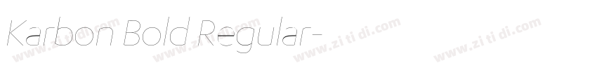 Karbon Bold Regular字体转换